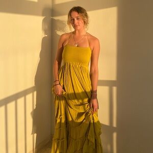 Free People Extratropical Low Back Maxi Dress